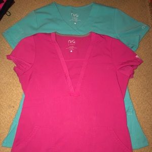 2 NrG Scrub Tops Small